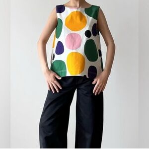 Uniqlo x Marimekko Sleeveless Polka Dot Top, size XS, multi